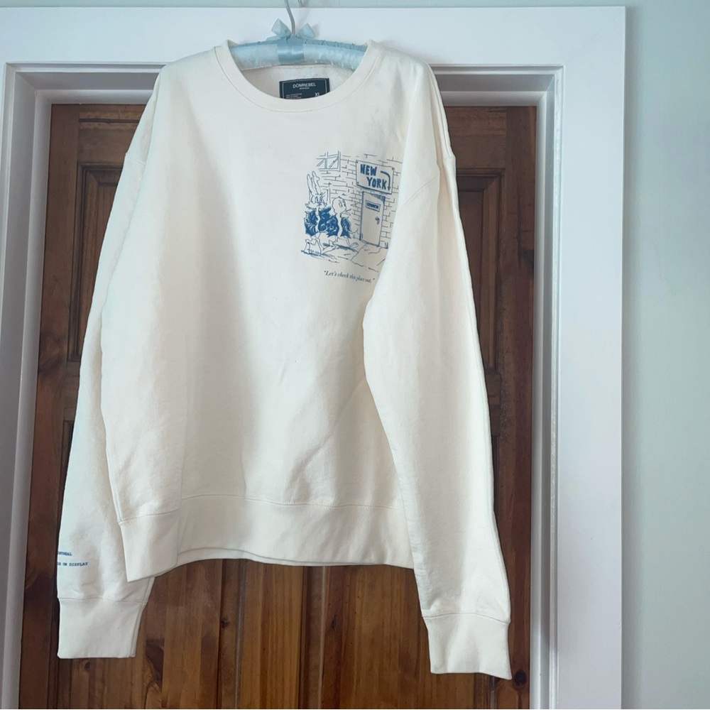 DomRebel Montreal Studios Heavy Weight Sweatshirt New York Sketch Double Sided